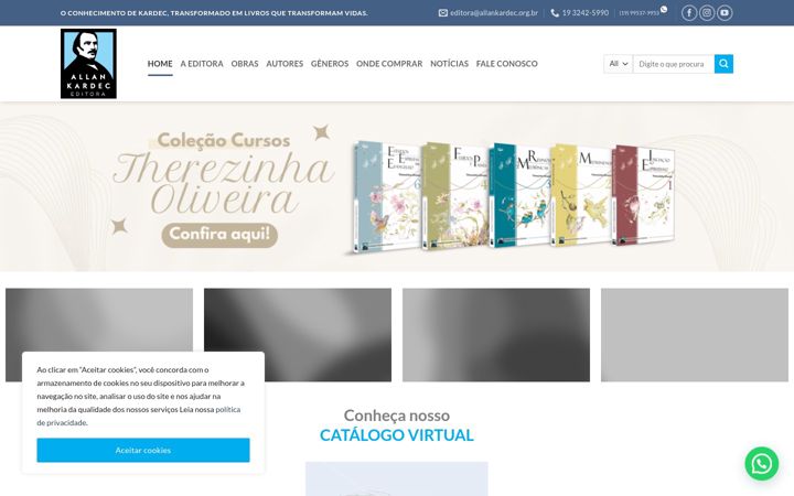 Screenshot of allankardec.org.br