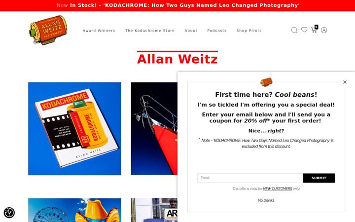 Zrzut ekranu allanweitzdesign.com