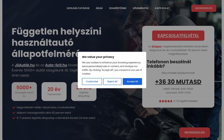 Screenshot of allapotfelmeres.hu