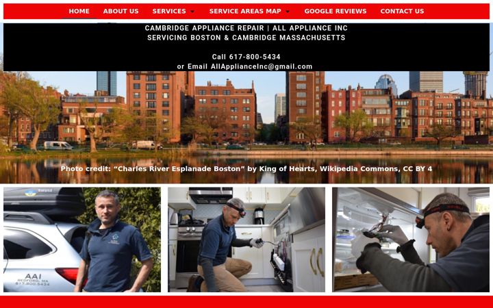 Screenshot of allapplianceinc.com
