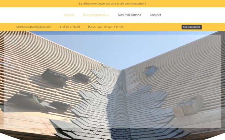 Screenshot of allard-couverture-charpente.fr