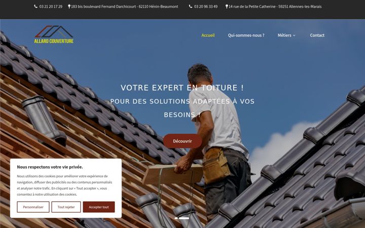Screenshot of allard-couverture.com