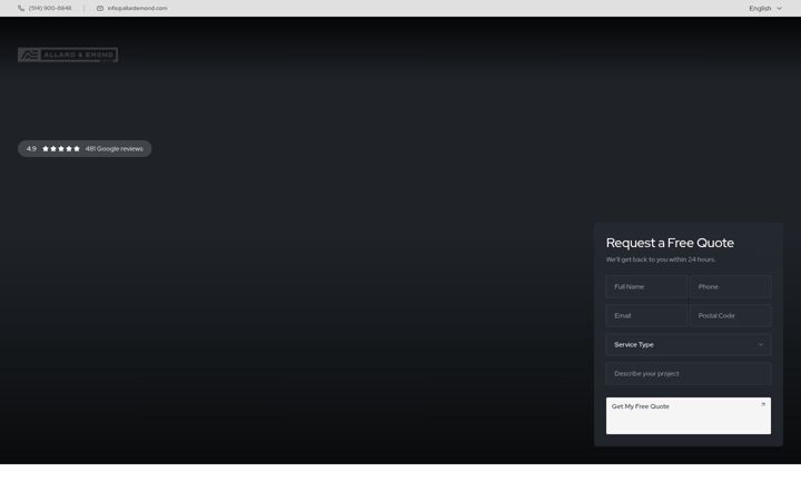Screenshot di allardemond.com