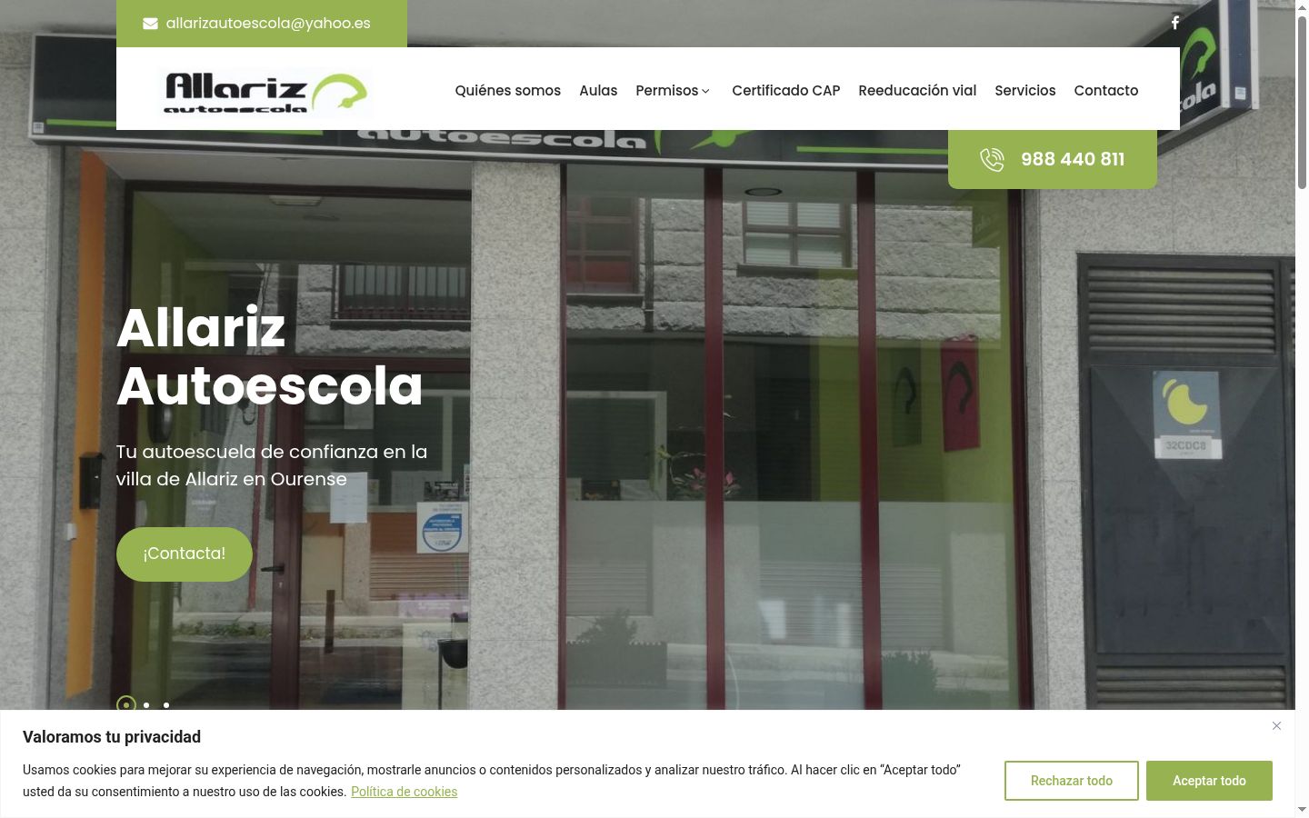 Screenshot des Einwilligungsbanners vor jeglicher Interaktion