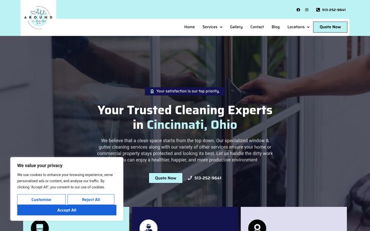 Screenshot von allaroundcleaning.co