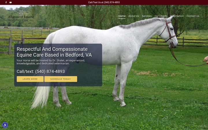 Screenshot of allaroundequineveterinarian.com