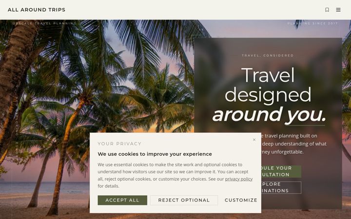 Screenshot of allaroundtrips.com