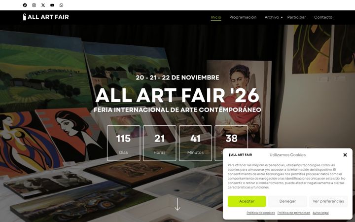 Ekrano kopija allartfair.com