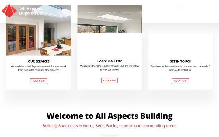 Screenshot of allaspectsbuilding.co.uk