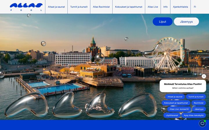 Screenshot of allaspool.fi
