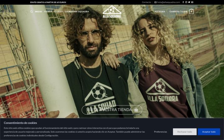 Captură de ecran a allasquadra.com