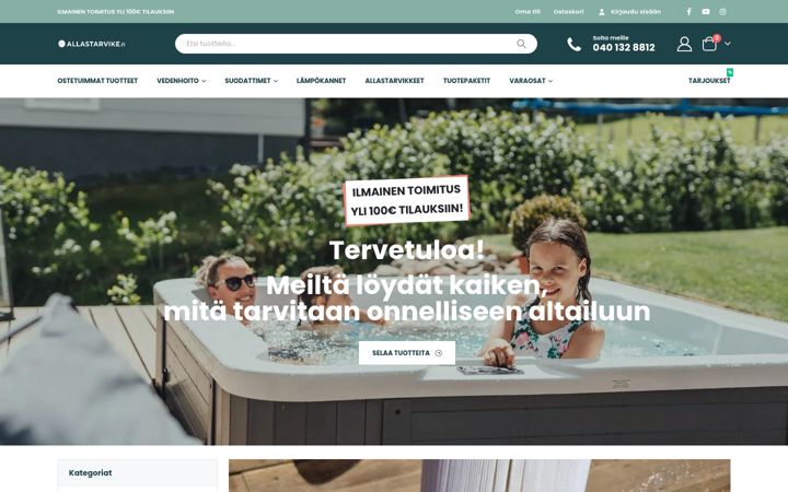 Screenshot of allastarvike.fi