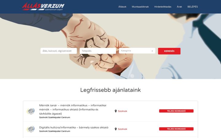 Screenshot of allasverzum.hu
