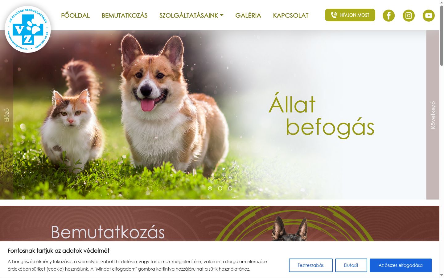 Képernyőkép a bármilyen interakció előtt megjelenő hozzájárulási bannerről