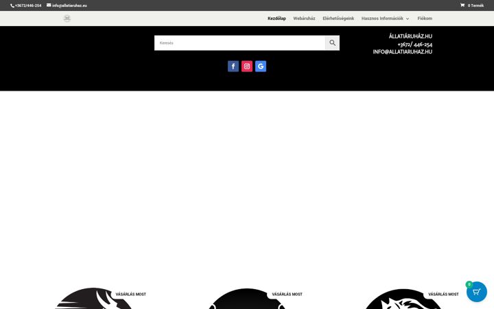 Screenshot of allatiaruhaz.hu