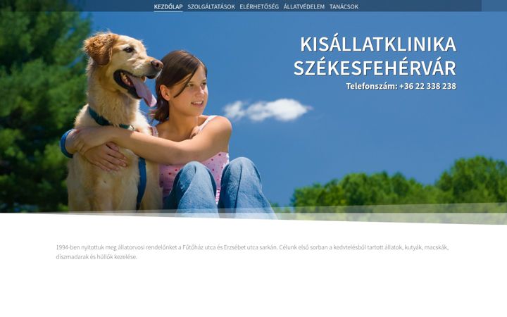 Screenshot of allatorvos-szekesfehervar.hu