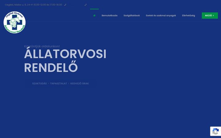 Screenshot di allatorvoscegled.hu