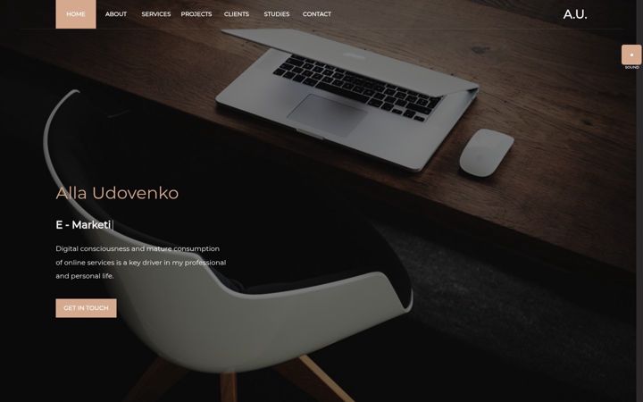 Screenshot of allaudovenko.com