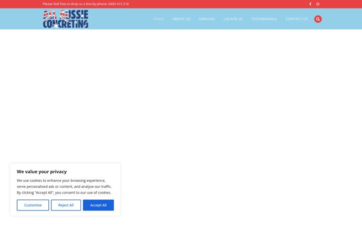 Screenshot of allaussieconcreting.com.au