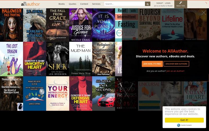 Screenshot of allauthor.com