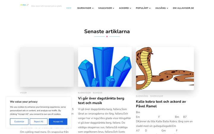Screenshot of allavisor.se