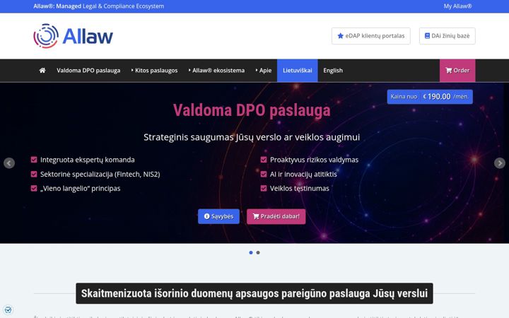 Screenshot of allaw.lt