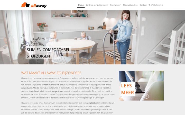 Screenshot of allaway.nl