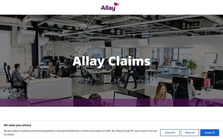 Snímek obrazovky allay.claims