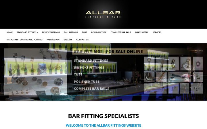 Screenshot of allbarfittings.co.uk