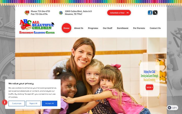 Screenshot of allbeautifulchildrenelc.com