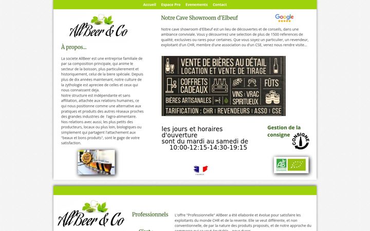 Screenshot of allbeer.fr