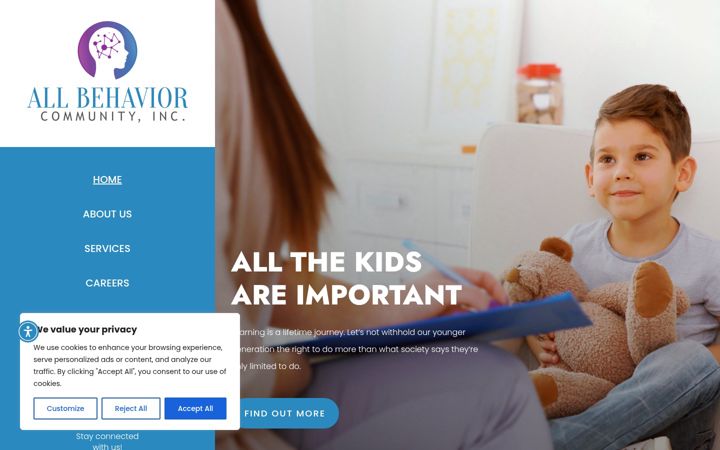 Zrzut ekranu allbehaviorcommunityinc.com