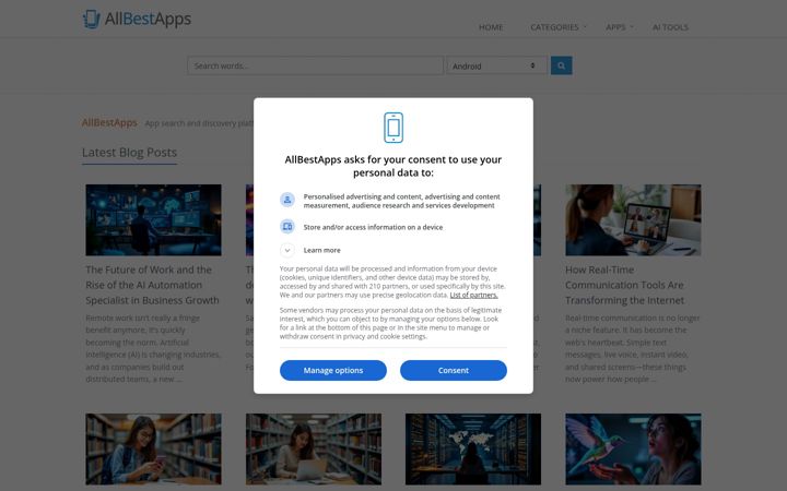 Screenshot of allbestapps.net