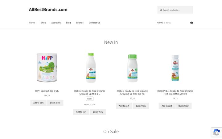 Zrzut ekranu allbestbrands.com