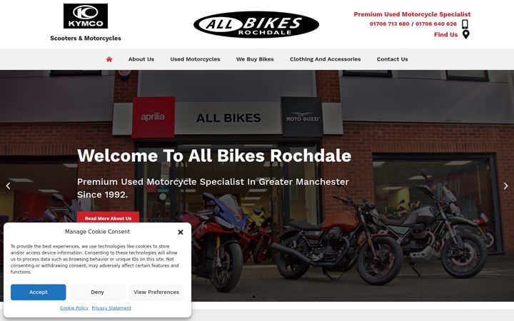 Screenshot of allbikesrochdale.co.uk