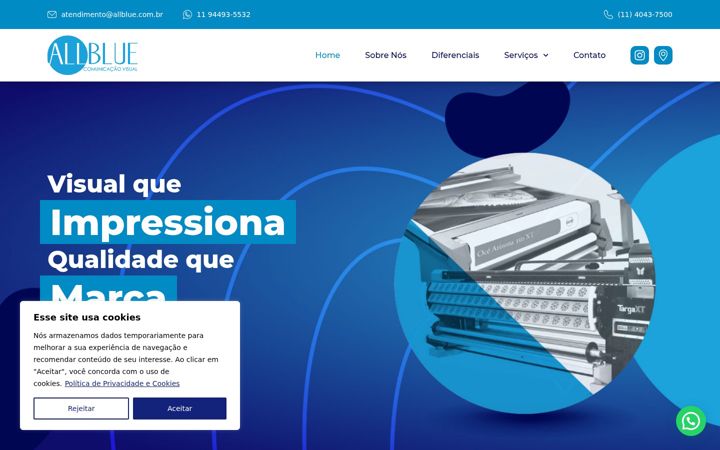 Skärmbild av allblue.com.br