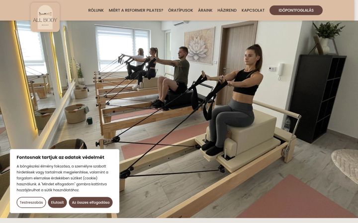 Screenshot of allbodypilates.hu