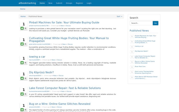Screenshot stránky allbookmarking.com