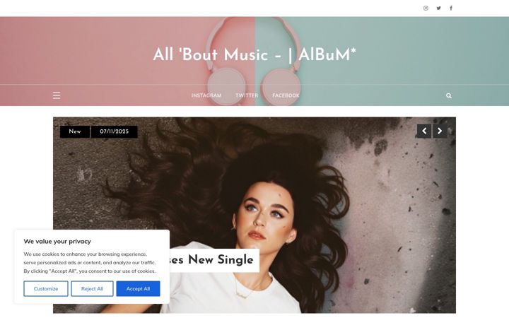 Screenshot of allboutmusic.net