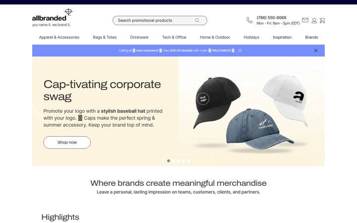 Screenshot of allbranded.com