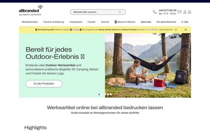 Screenshot of allbranded.de