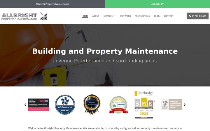 Screenshot stránky allbrightpropertymaintenance.co.uk