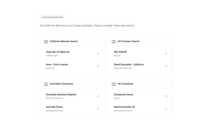 Screenshot of allcaliforniaattorneys.com
