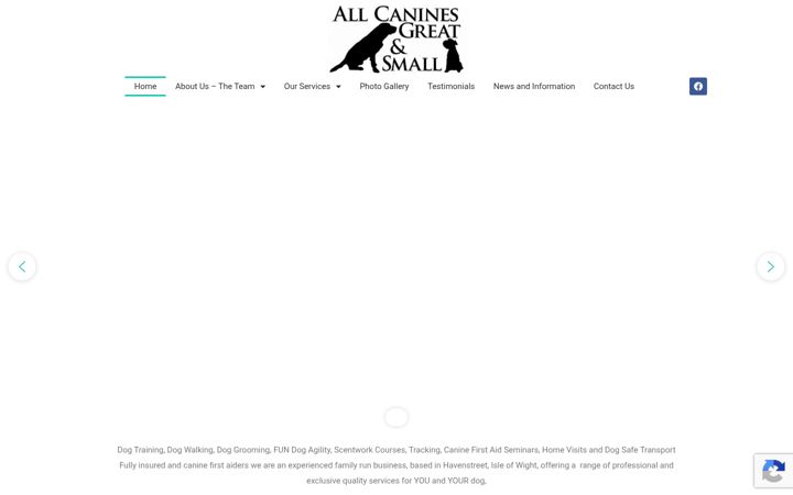 Screenshot of allcaninesgreatandsmall.co.uk