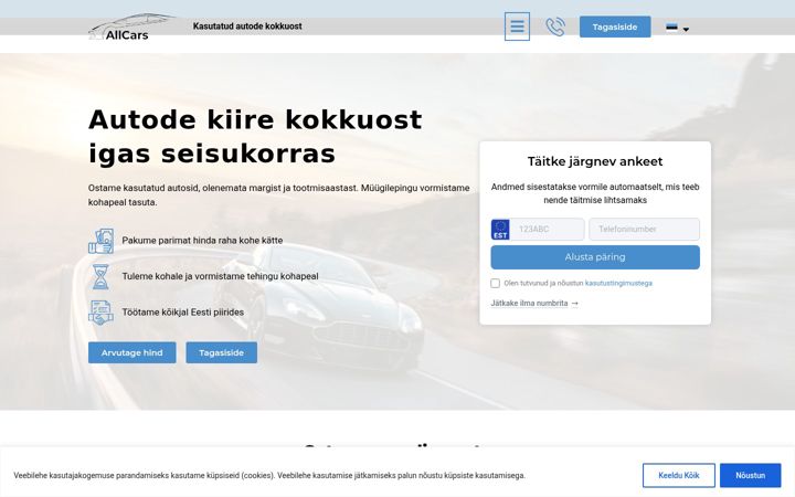 Screenshot of allcars.ee