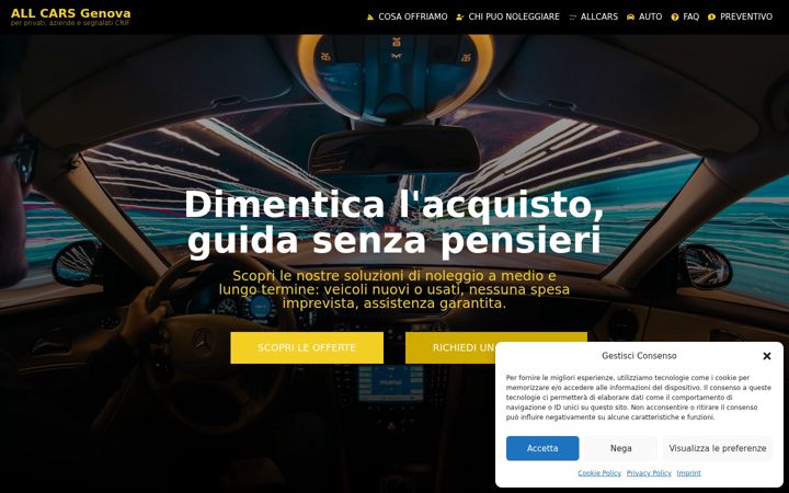 Screenshot of allcarsnoleggio.it