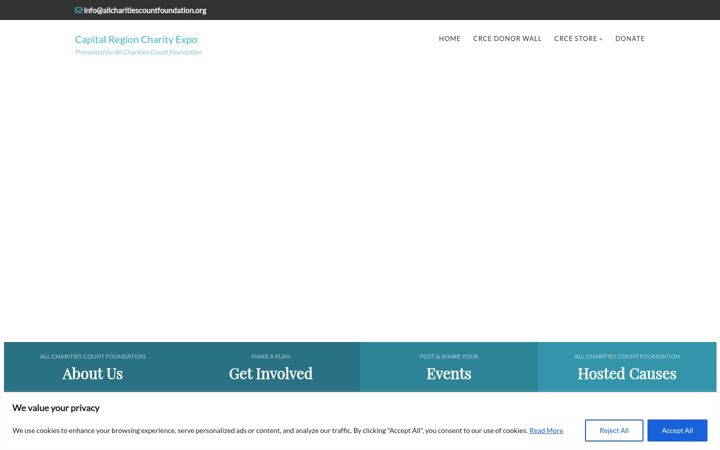 Screenshot of allcharitiescountfoundation.org