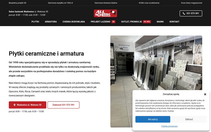 Screenshot of allchemikwadowice.pl