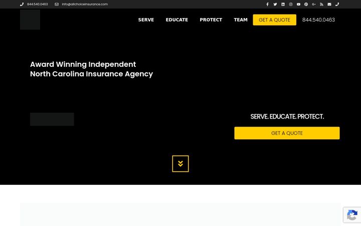 Screenshot of allchoiceinsurance.com