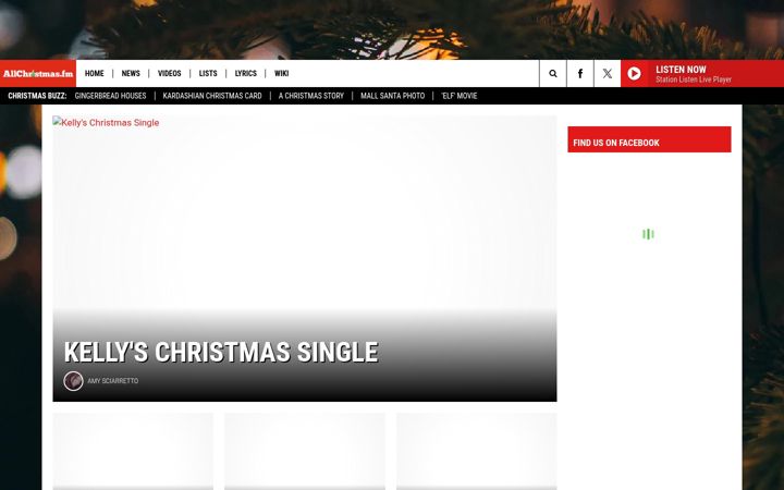 Screenshot of allchristmas.fm